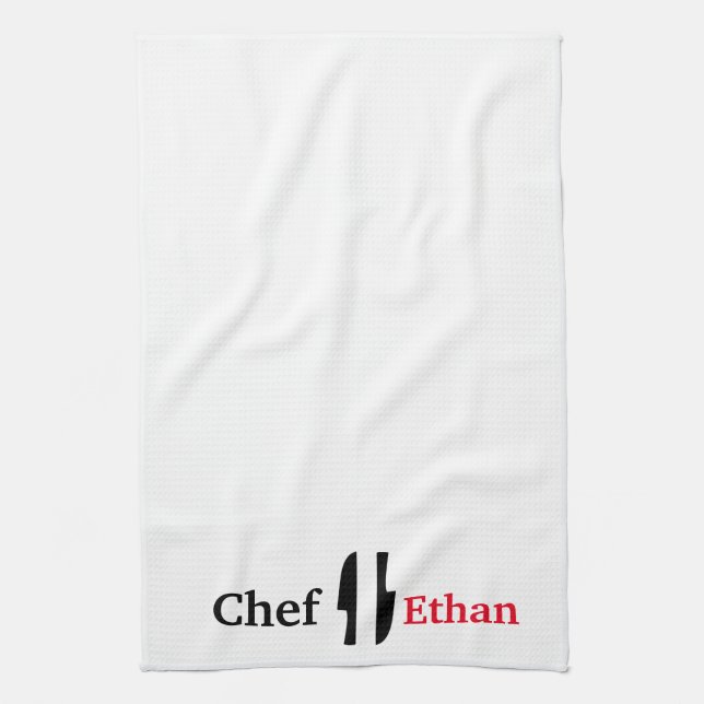 La toalla de cocina personalizada cocinero (Vertical)