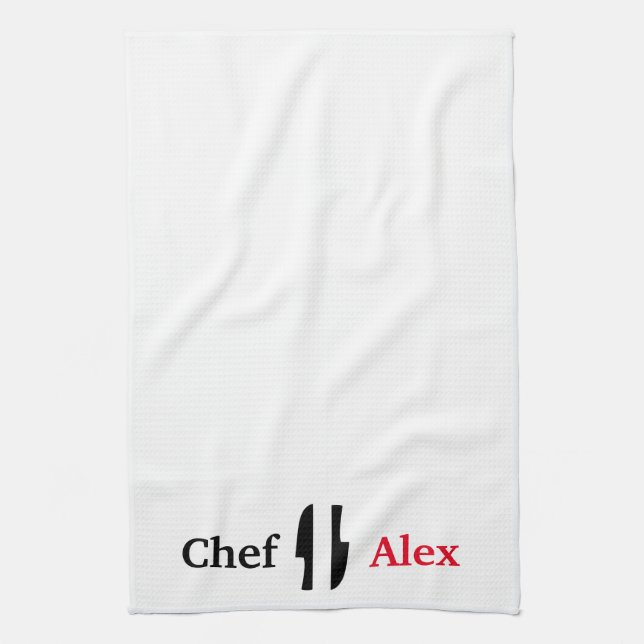 La toalla de cocina personalizada cocinero (Vertical)