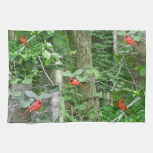 LA toalla de mano CARDINAL ROJA