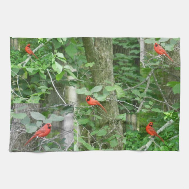 LA toalla de mano CARDINAL ROJA (Horizontal)