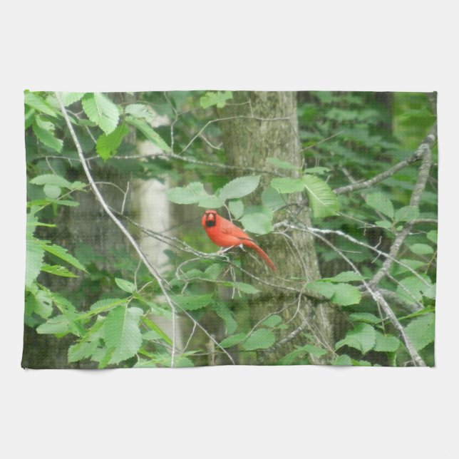 LA toalla de mano CARDINAL ROJA (Horizontal)