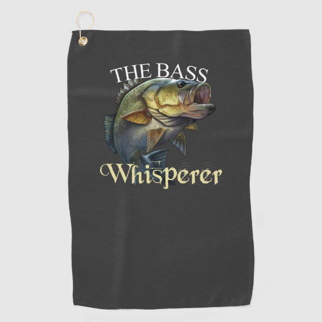La toalla de pesca oscura de Bass Whisperer (Anverso)