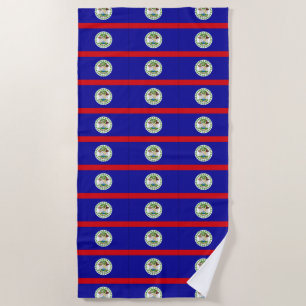La toalla de playa de Bandera de Belice