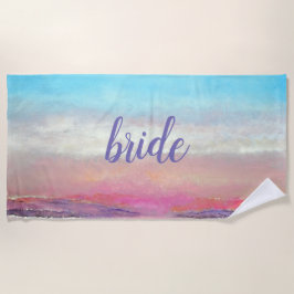 La toalla de playa de Bride Beach Pastel Sunset Be