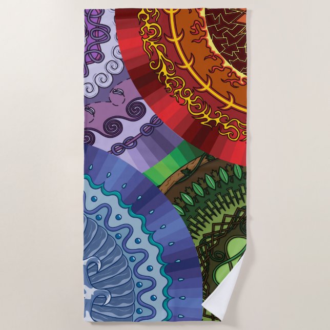 La toalla de playa Elements Mandalas (Anverso)