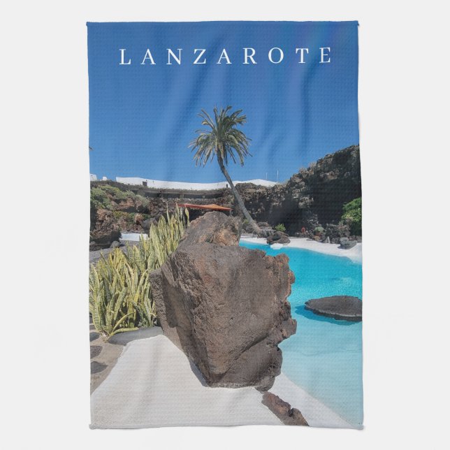 La toalla de té de la piscina de Lanzarote (Vertical)