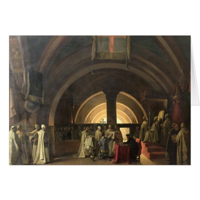 La toma de mando de Jacques de Molay (Anverso (Horizontal))