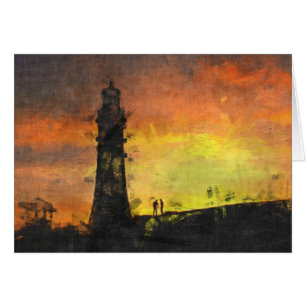 La torre de Smeaton en la puesta del sol