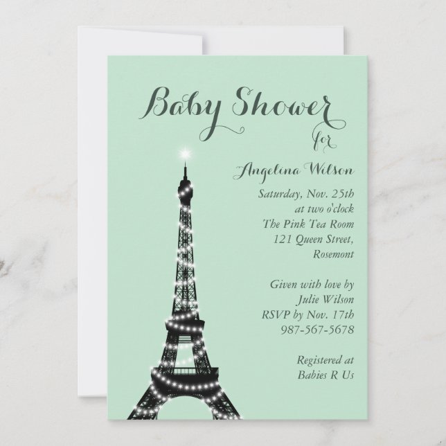 La Torre Eiffel paraliza la invitación a Baby Show (Anverso)