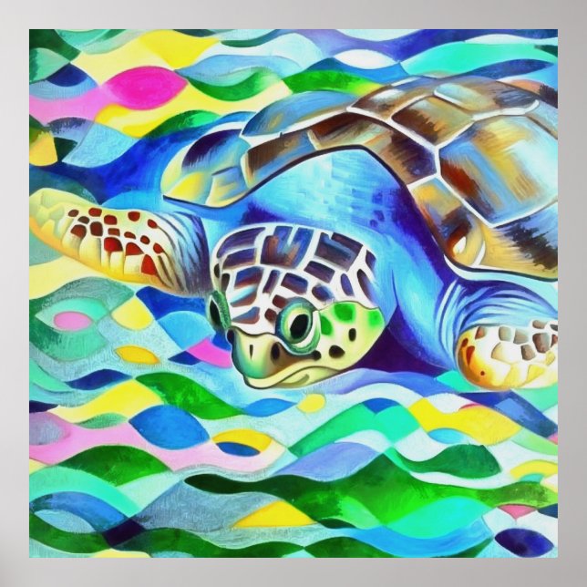 La Tortuga De Caretta, Un Arte Cuidado Y Colorido (Frente)
