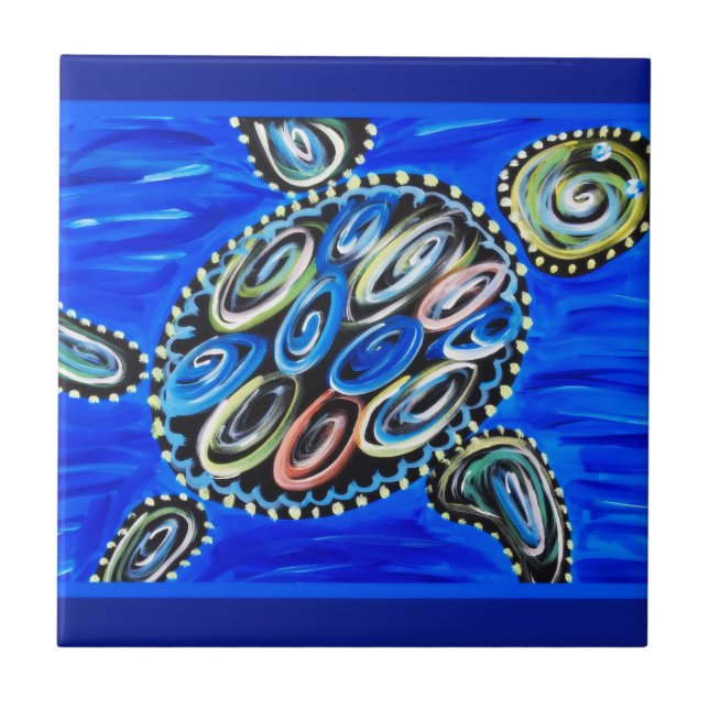 La tortuga de mar teja vida marina tropical del (Frente)