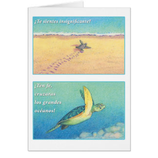La Tortuga de marcha, tarjeta