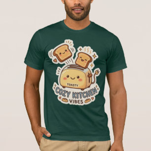 La Tostadora Feliz   Camiseta con Sticker de Desay