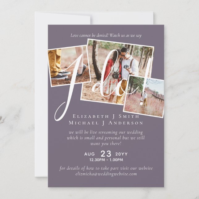 ¡La transmisión en vivo nos dice que lo hago! Boda (Anverso)