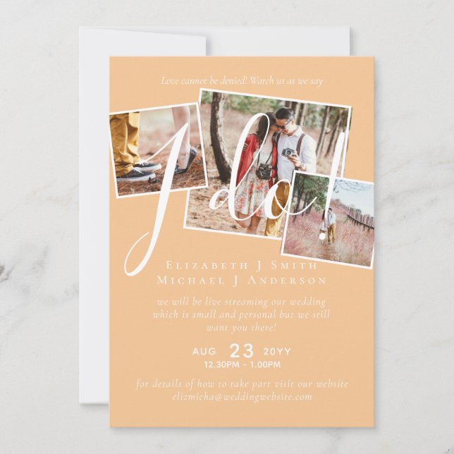 ¡La transmisión en vivo nos dice que lo hago! Boda (Anverso)