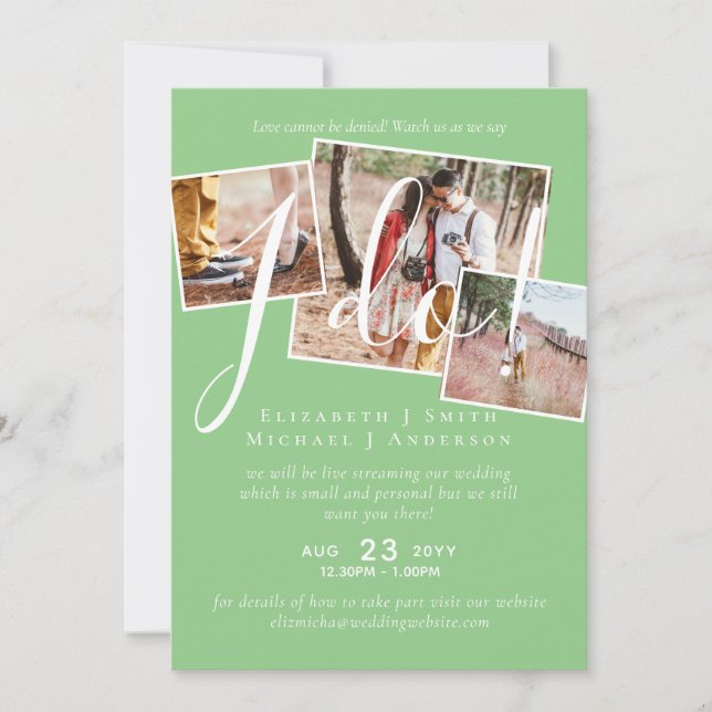 ¡La transmisión en vivo nos dice que lo hago! Boda (Anverso)