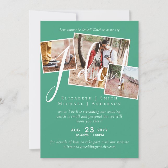 ¡La transmisión en vivo nos dice que lo hago! Boda (Anverso)