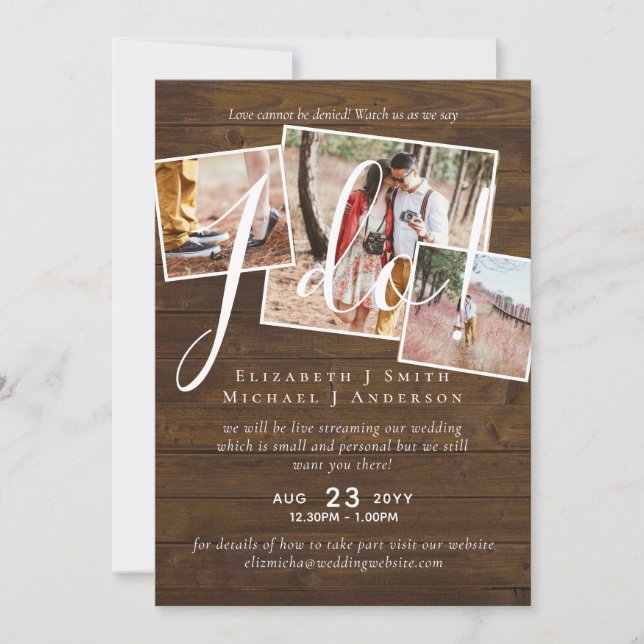 ¡La transmisión en vivo nos dice que lo hago! Boda (Anverso)