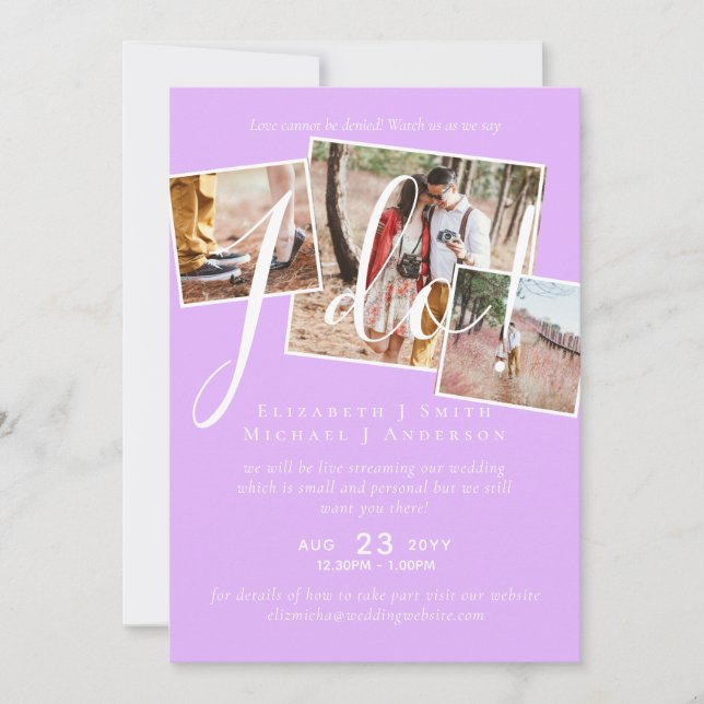 ¡La transmisión en vivo nos dice que lo hago! Boda (Anverso)