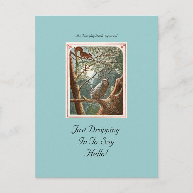 La traviesa postal de la ardilla (Anverso)