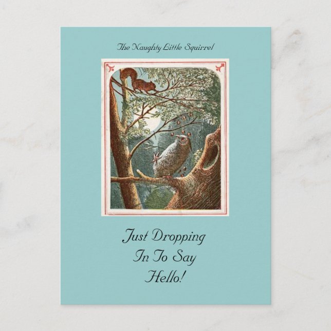 La traviesa postal de la ardilla (Anverso)