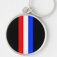 La tri barra azul blanca roja raya llavero