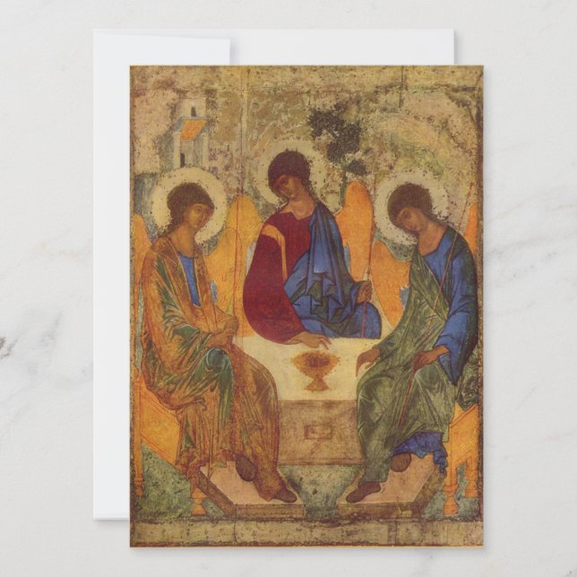 La trinidad de Rublev en la mesa (Anverso)