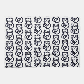 La Trinidad Negra Knot Celtic Cat Kitchen Toalla