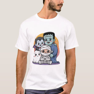 La tripulación Boo Camiseta de Halloween linda par