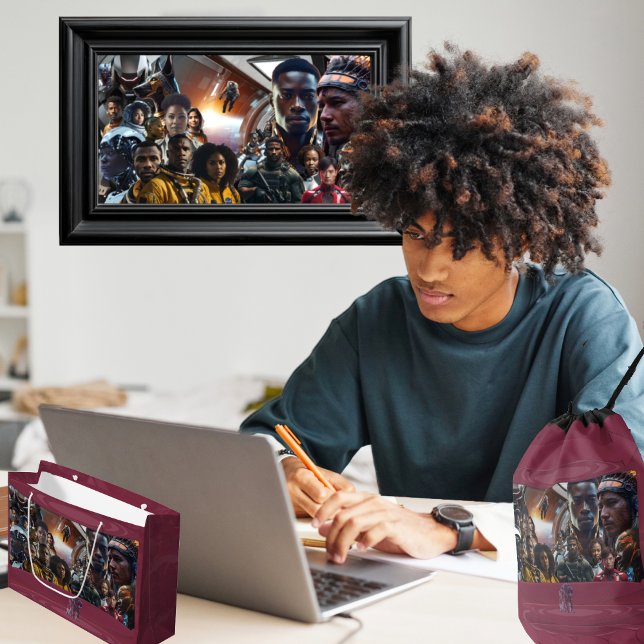 La tripulación de Sekhmet (Get the full "Sekhmet Starship" collection at  https://bit.ly/BlackFutureZazzle)