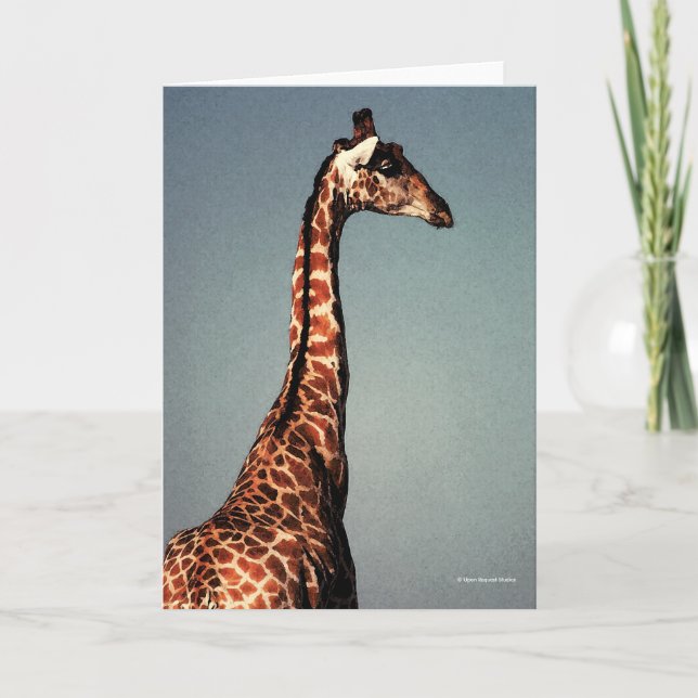 La Triste Giraffe - Tarjeta de saludo digital acua (Anverso)