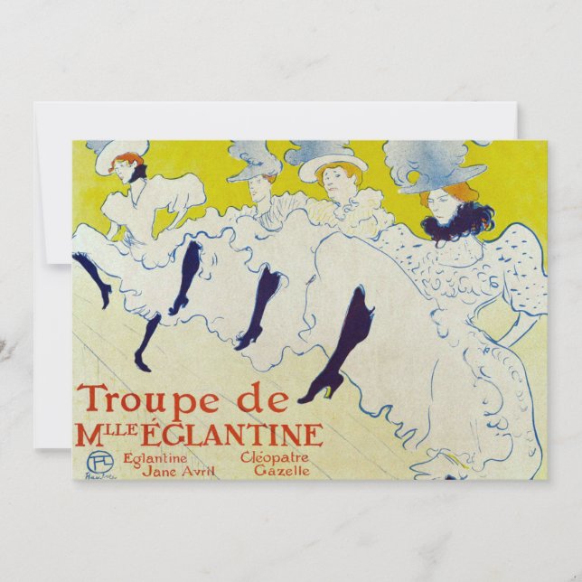 La Troupe de Mlle Eglantine por Toulouse Lautrec (Anverso)