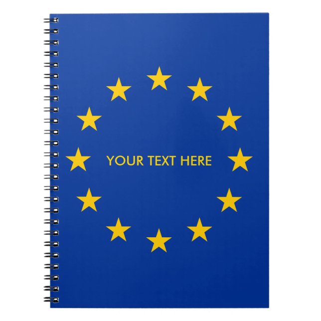 La UE de la unión europea señala el cuaderno por (Frente)