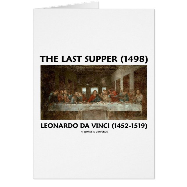 La última cena (1498) por Leonardo da Vinci (Frente)
