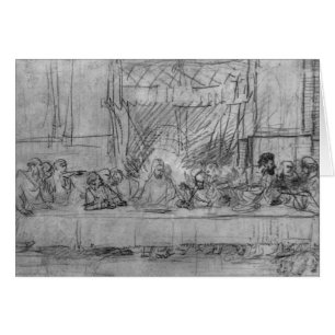 La última cena, después del fresco por Leonardo DA