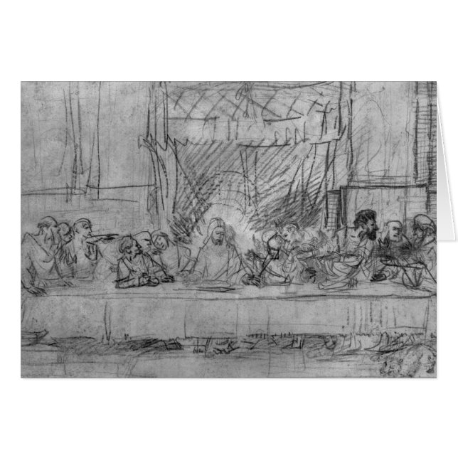 La última cena, después del fresco por Leonardo DA (Anverso (Horizontal))