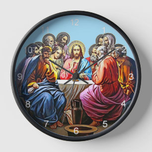 La Última Cena Jesús y 12 Discípulos Reloj de Pare