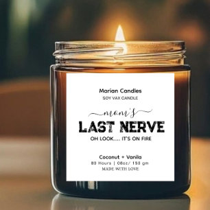 La última etiqueta de velas divertida de madre de