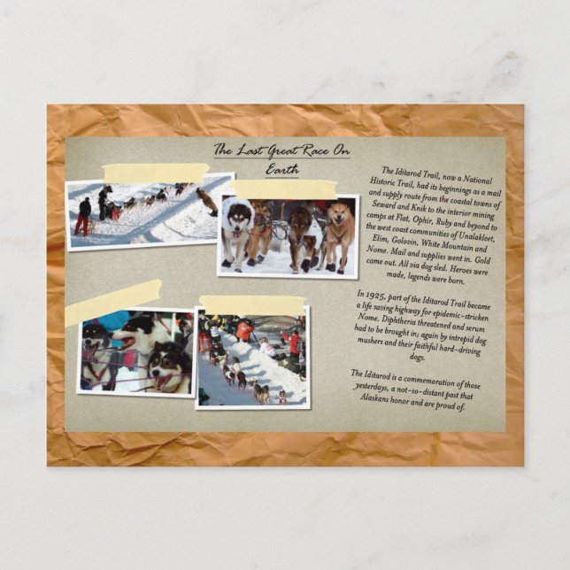 La última gran carrera en la postal terrestre (Anverso)