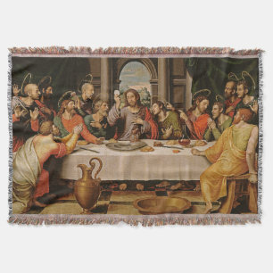 La última manta de empuje del tapiz de la cena