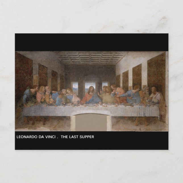 La última postal de la cena Leonardo Da Vinci (Anverso)