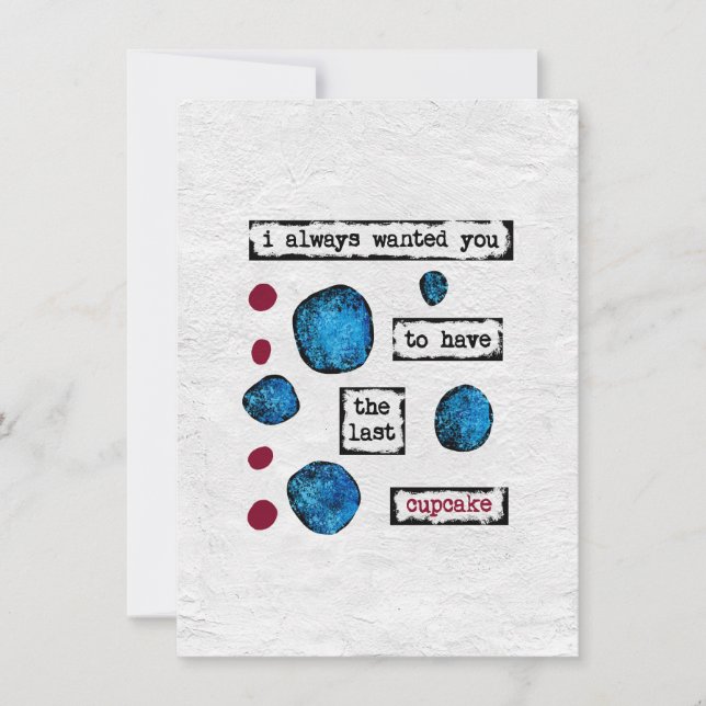 La última tarjeta de saludo de torta (Anverso)