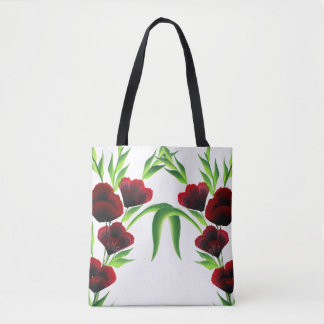 La una bolsa de asas floral de acrílico del