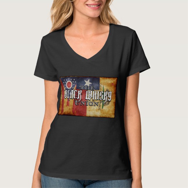 La unión negra del whisky camiseta de "3 estados" (Anverso)