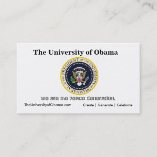 La universidad de la tarjeta de visita de Obama