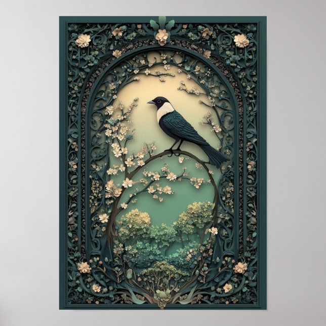 La urraca | Arte forestal de primavera (Frente)