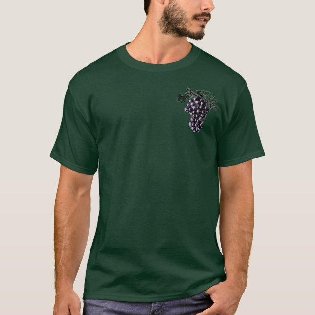 La uva viola la camiseta de los hombres (Anverso)