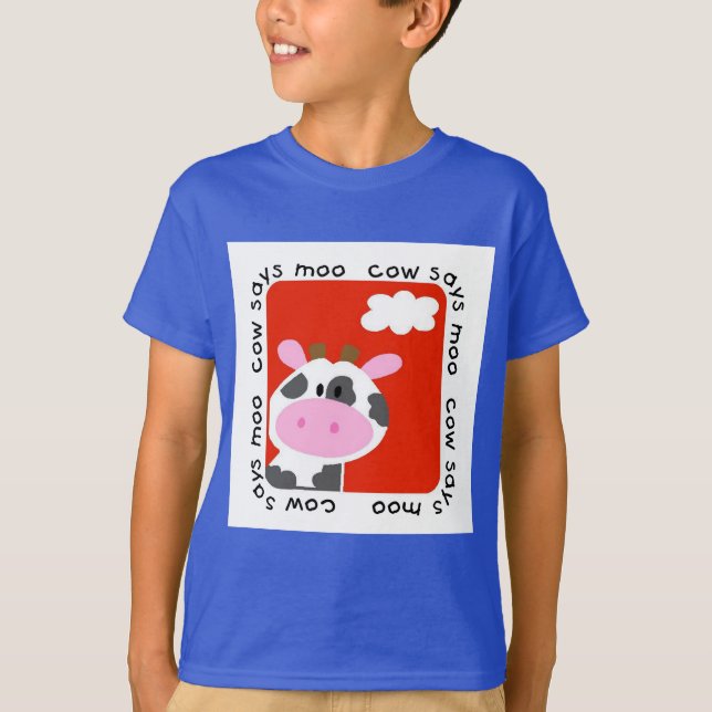 La vaca dice las camisetas y los regalos del MOO (Anverso)