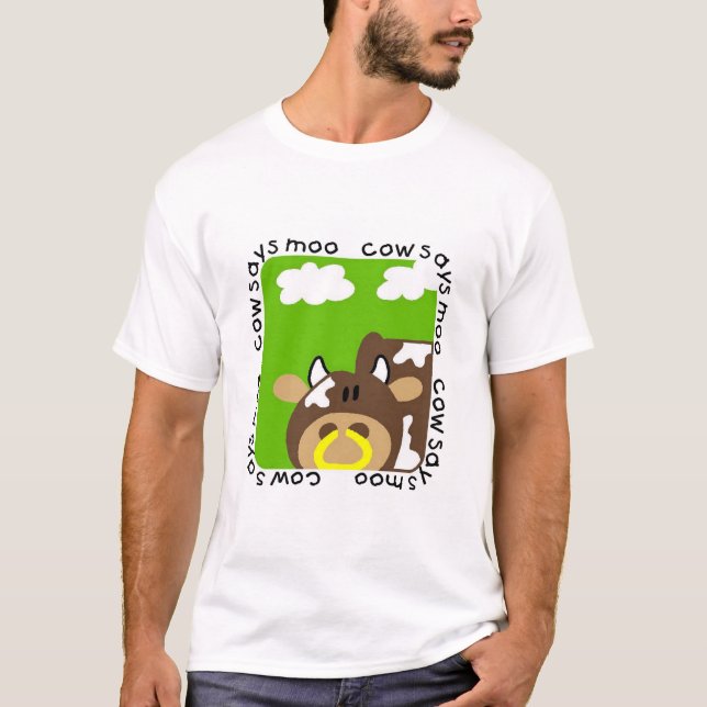La vaca dice las camisetas y los regalos del MOO (Anverso)