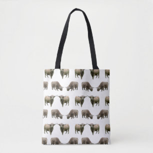 La vaca Highland Frenzy en toda la bolsa de impres